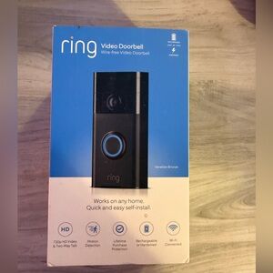Ring Video Doorbell in Black and Blue